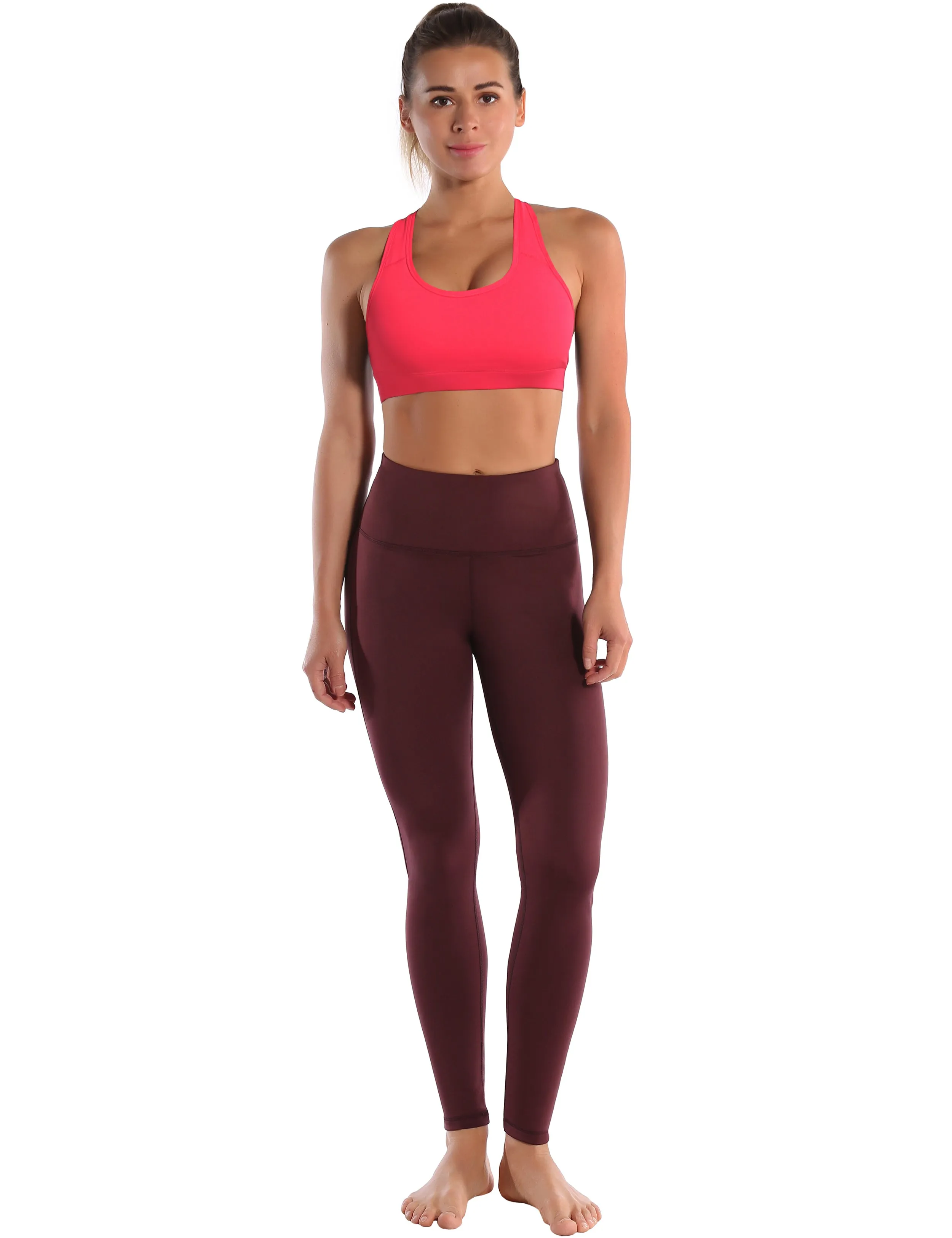 Compression Racerback Sports Bras red_yoga