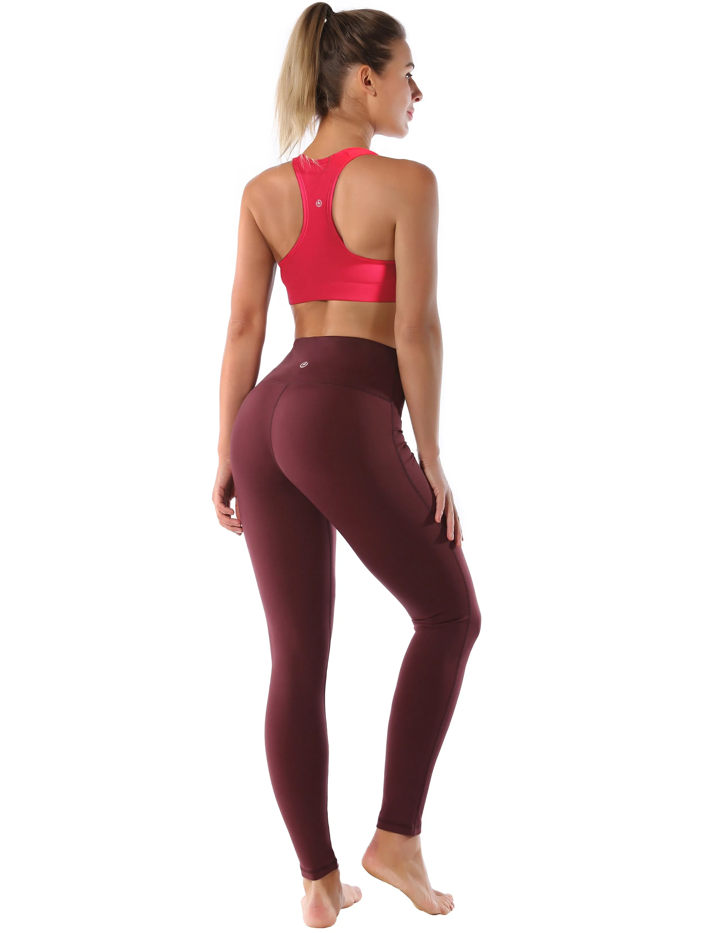 Compression Racerback Sports Bras red_yoga