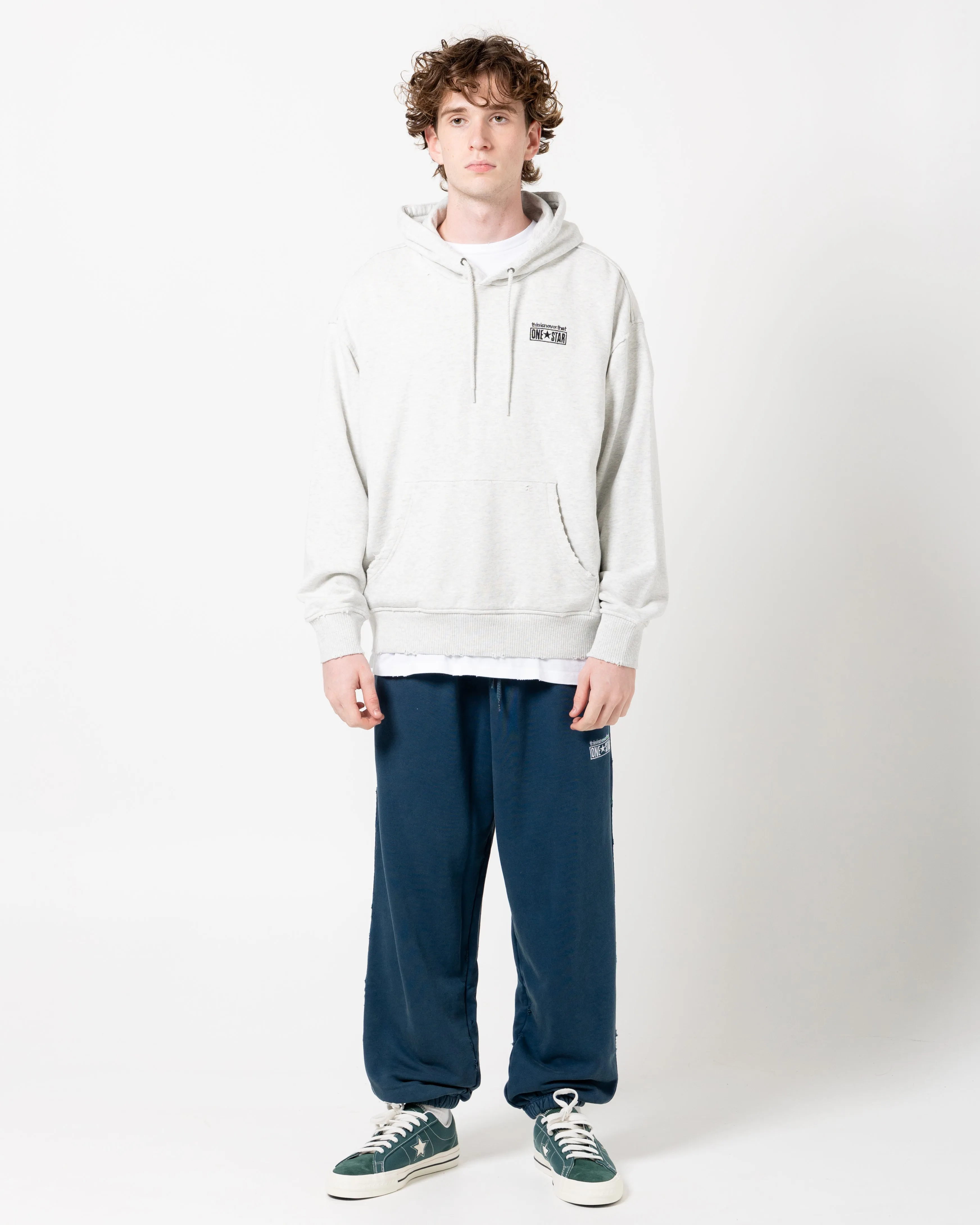 Converse x thisisneverthat Washed Hoodie | Light Retro Grey Heather