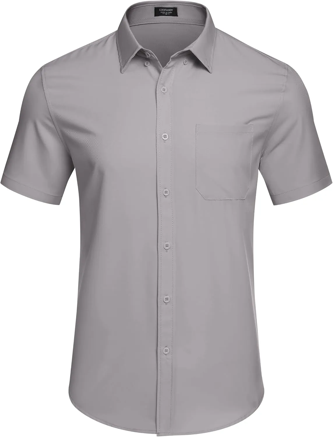 COOFANDY Mens Casual Dress Shirt Short Sleeve Wrinkle Free Dress Shirt Business Casual Shirts