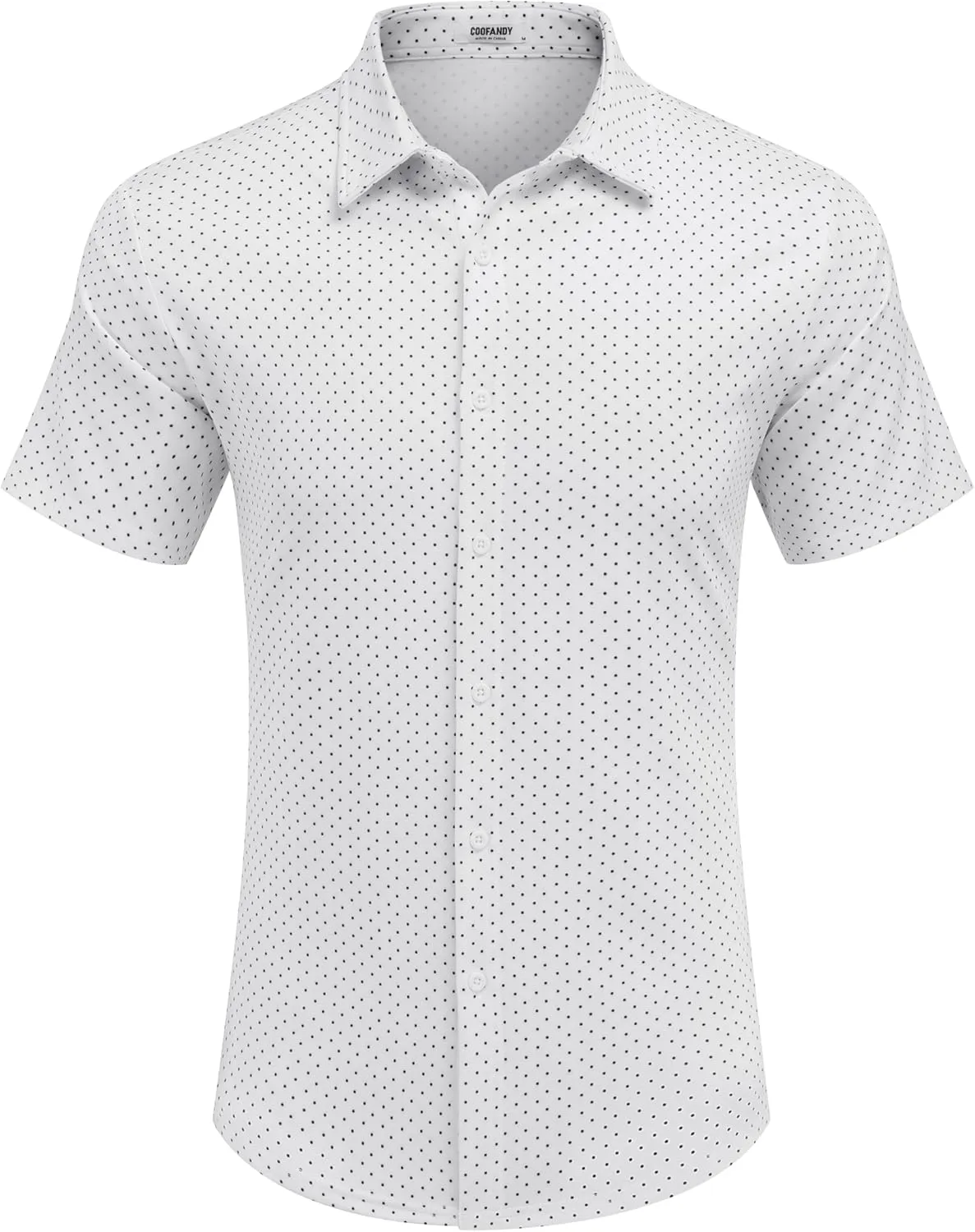 COOFANDY Mens Casual Wrinkle Free Shirts Short Sleeve Button Down Summer Stretch Dress Shirt