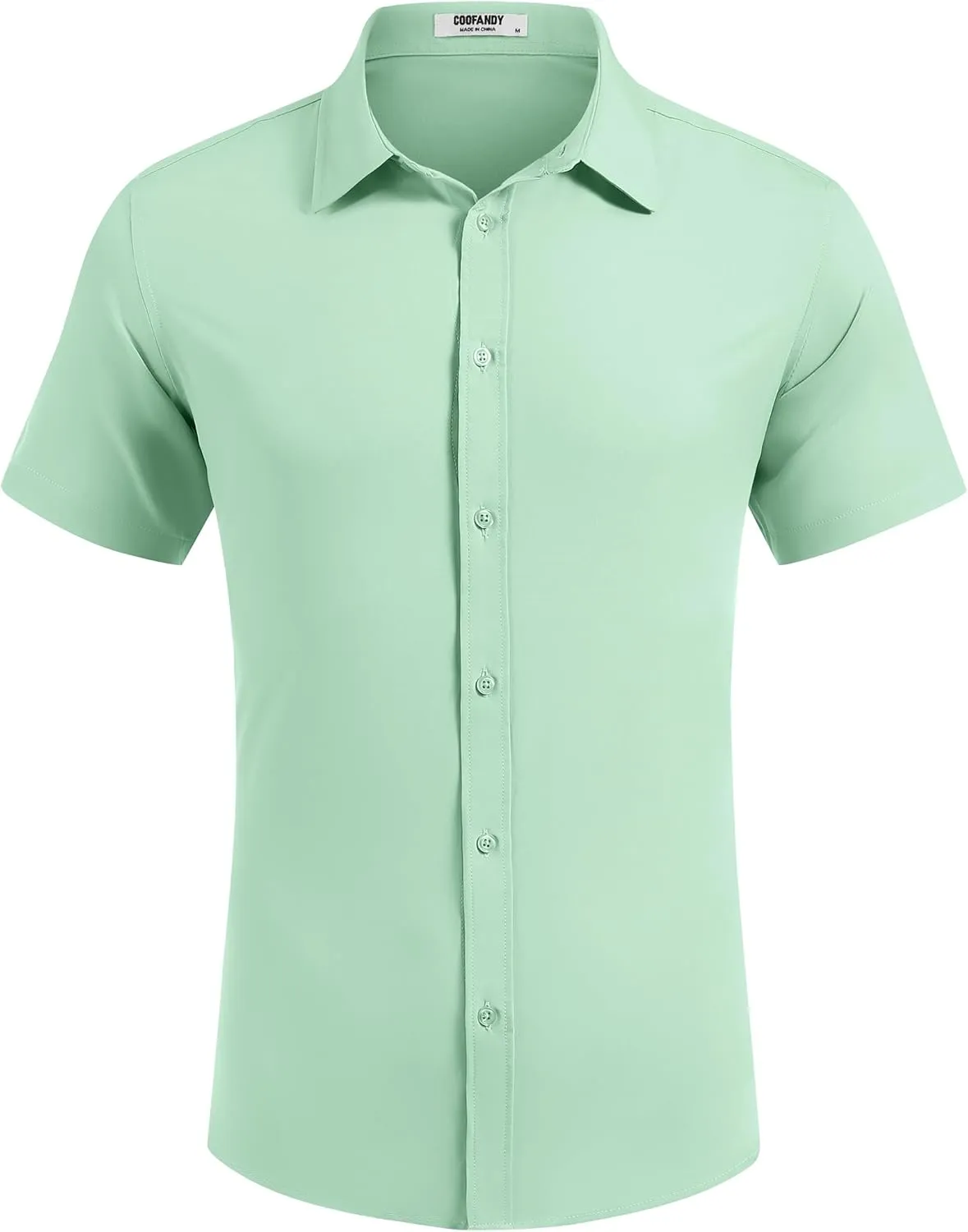 COOFANDY Mens Dress Shirts Button Down Short Sleeve Shirt Summer Shirts Business Casual Wedding Shirt