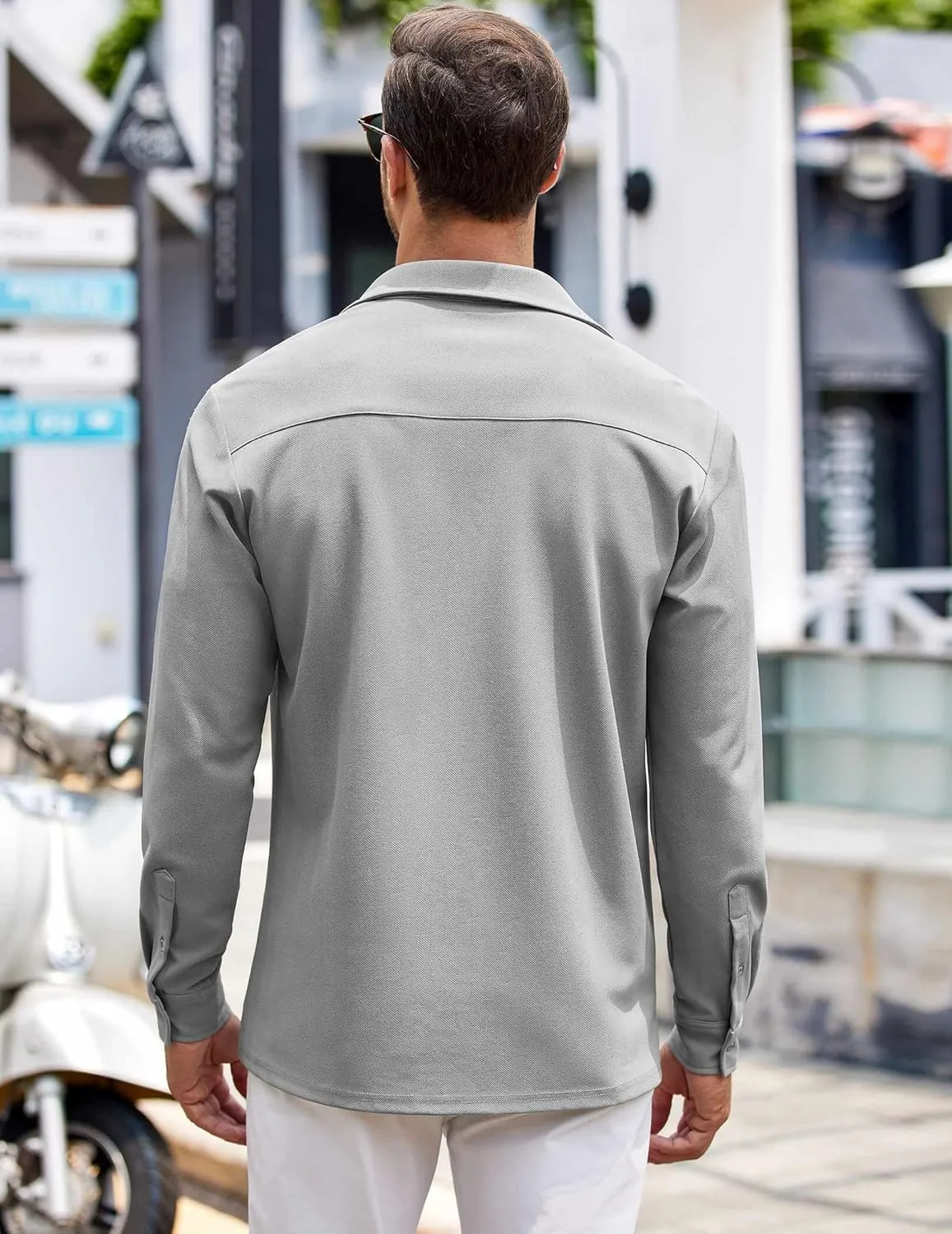 COOFANDY Mens Long Sleeve Button Down Shirts Wrinkle Free Untucked Shirts Casual Dress Shirt for Men