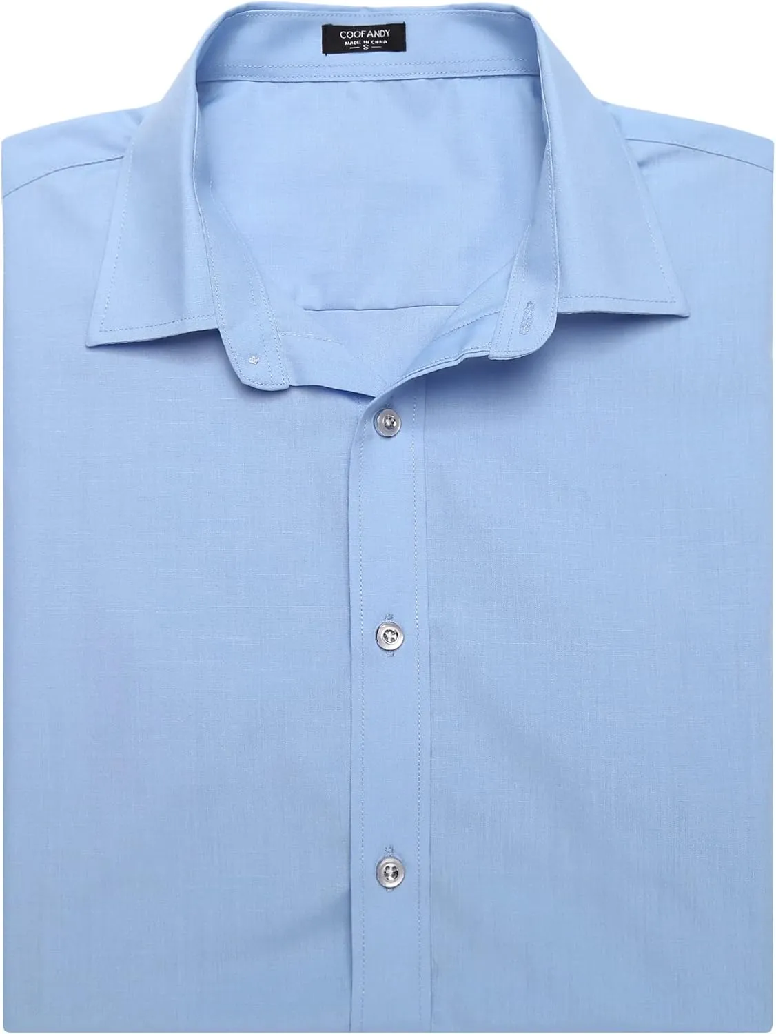 COOFANDY Men's Muscle Fit Dress Shirts Wrinkle-Free Short Sleeve Casual Button Down Shirt