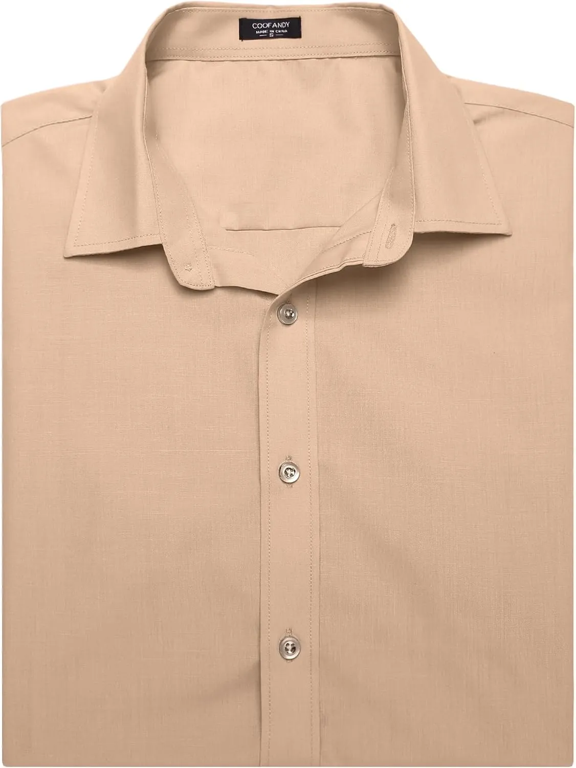COOFANDY Men's Muscle Fit Dress Shirts Wrinkle-Free Short Sleeve Casual Button Down Shirt