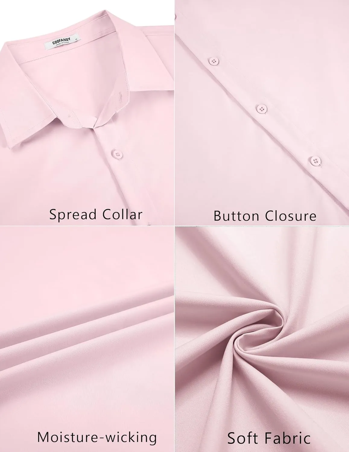 COOFANDY Men's Short Sleeve Button Down Casual Shirts for Men Summer Untucked Shirts