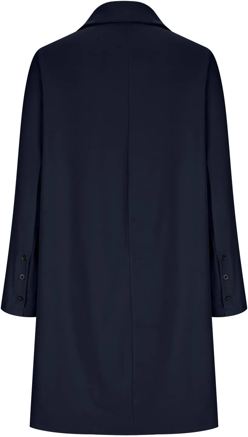 cooki Womens Coats Winter Wool Blend Trench Coats Lapel Pea Coat Plus Size Long Jackets With Pocket Double Breasted Peacoats
