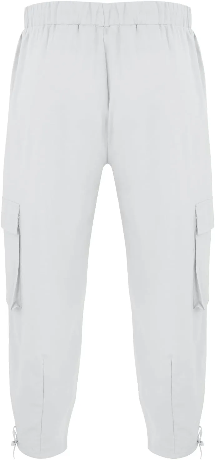 Cotton Linen Dress Pants for Men Casual Elastic Waist Summer Beach Pants Lightweight Breathable Yoga Vacation Trouser