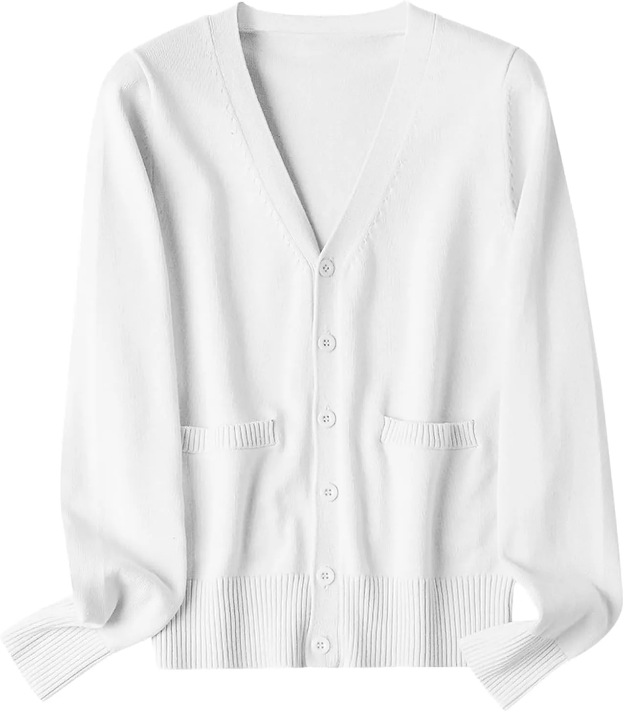 Cotton Sweaters for Women Oversized Cardigans Plus Size Lightweight Button Down Slouchy Knit Coats with Pockets