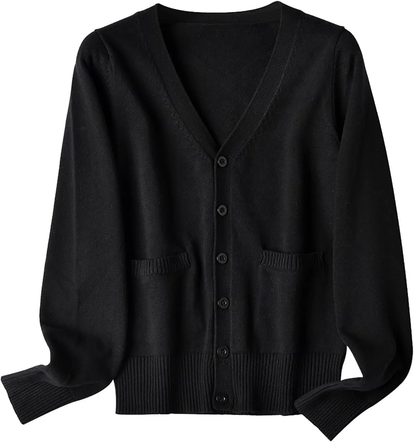 Cotton Sweaters for Women Oversized Cardigans Plus Size Lightweight Button Down Slouchy Knit Coats with Pockets