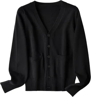 Cotton Sweaters for Women Oversized Cardigans Plus Size Lightweight Button Down Slouchy Knit Coats with Pockets