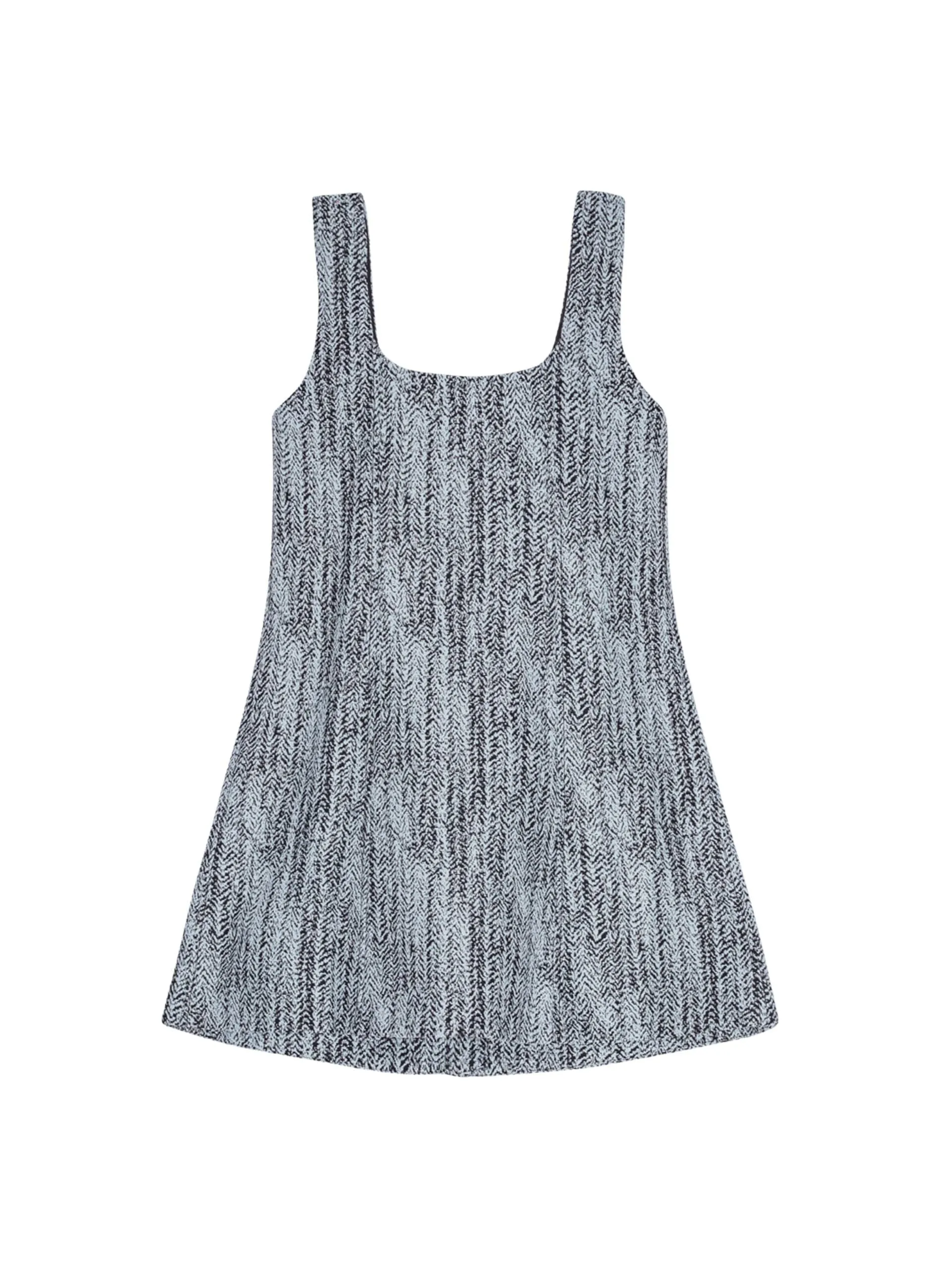 Cotton Tweed Mini Dress / Celestial Blue