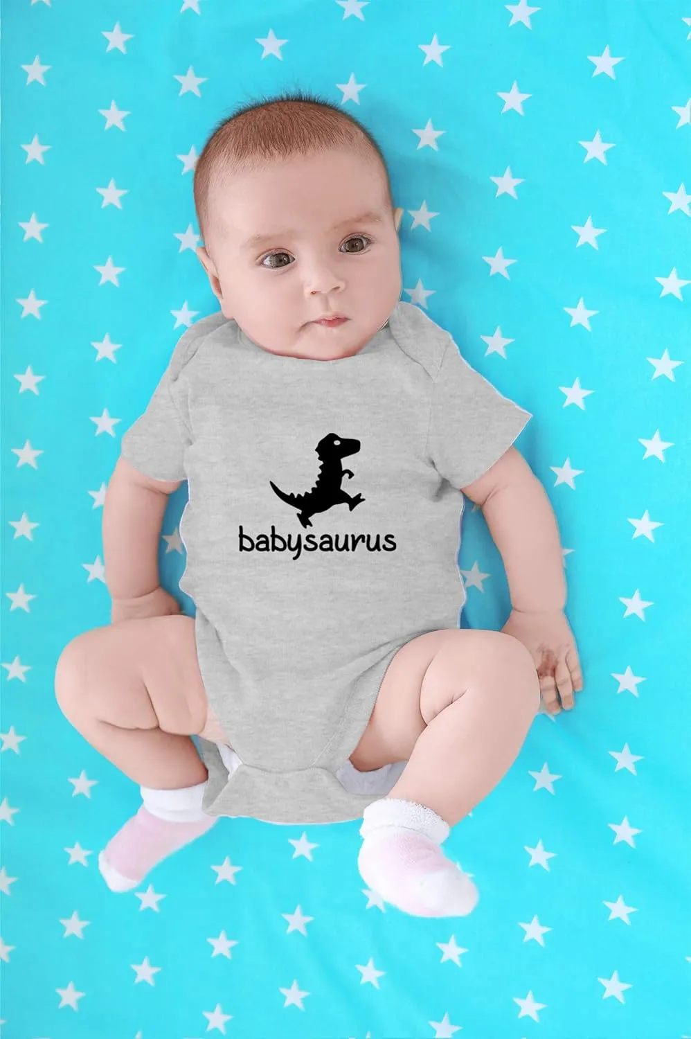 Crazy Bros Tees Babysaurus Baby Bodysuit - Adorable Infant Boy Girl Romper Clothing Newborn Unisex Clothes