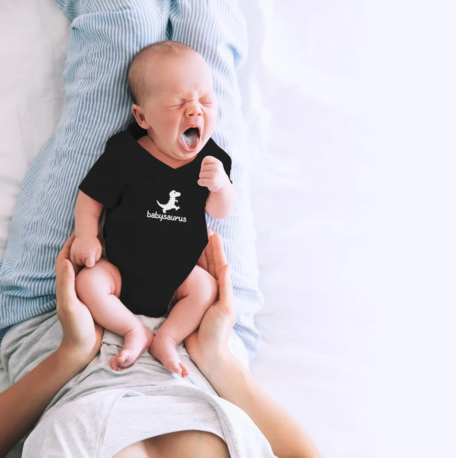 Crazy Bros Tees Babysaurus Baby Bodysuit - Adorable Infant Boy Girl Romper Clothing Newborn Unisex Clothes