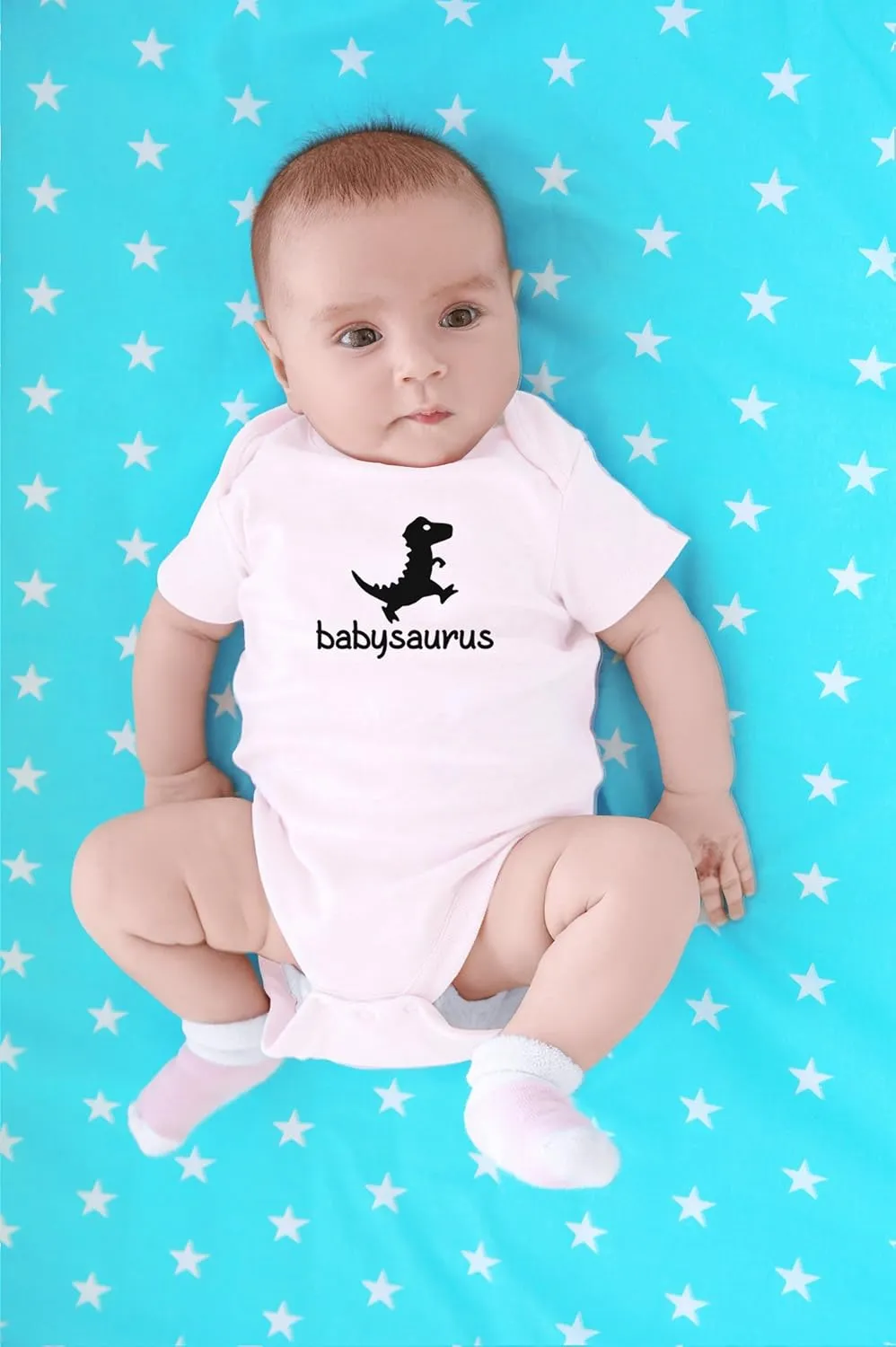 Crazy Bros Tees Babysaurus Baby Bodysuit - Adorable Infant Boy Girl Romper Clothing Newborn Unisex Clothes