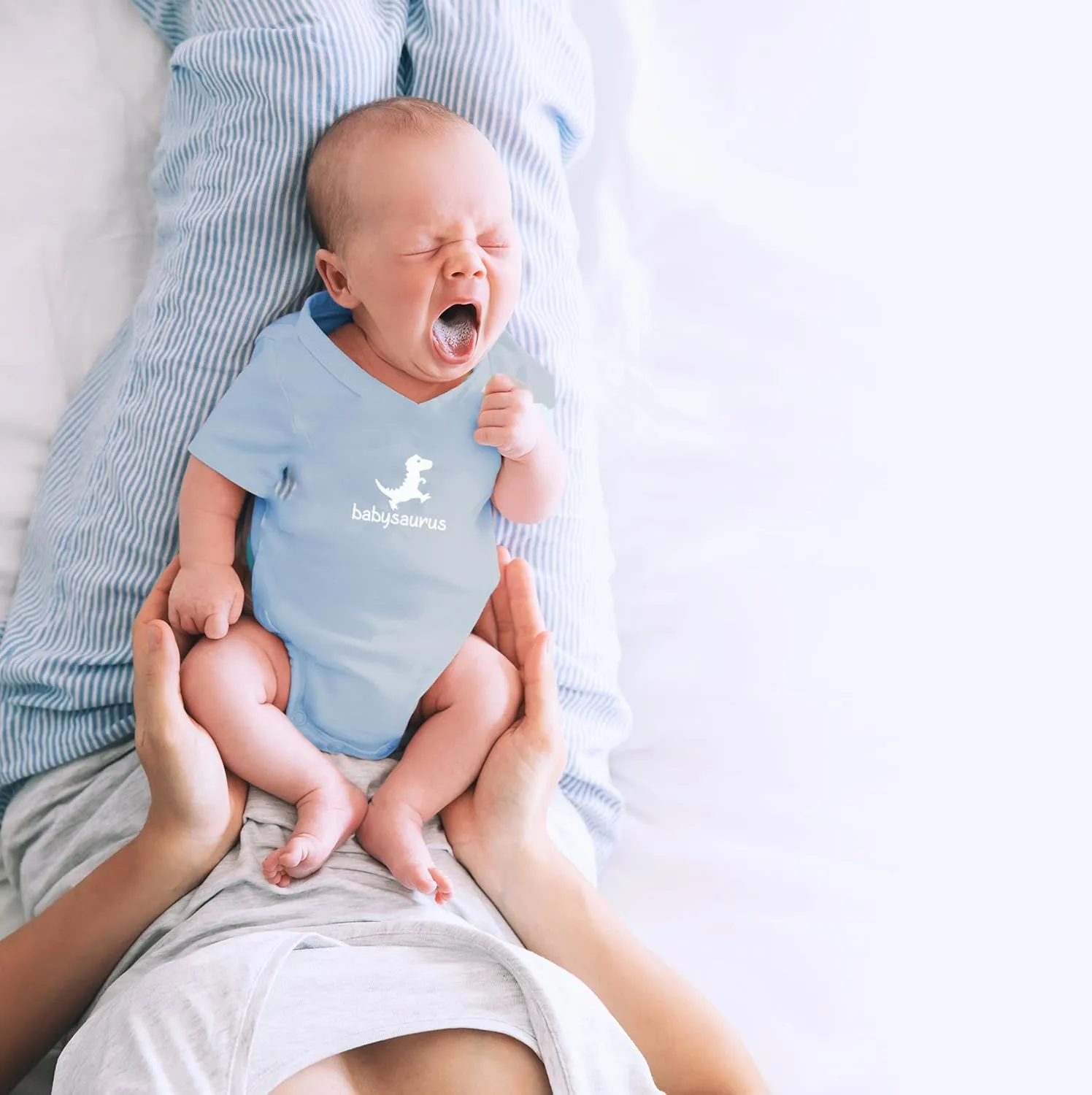 Crazy Bros Tees Babysaurus Baby Bodysuit - Adorable Infant Boy Girl Romper Clothing Newborn Unisex Clothes