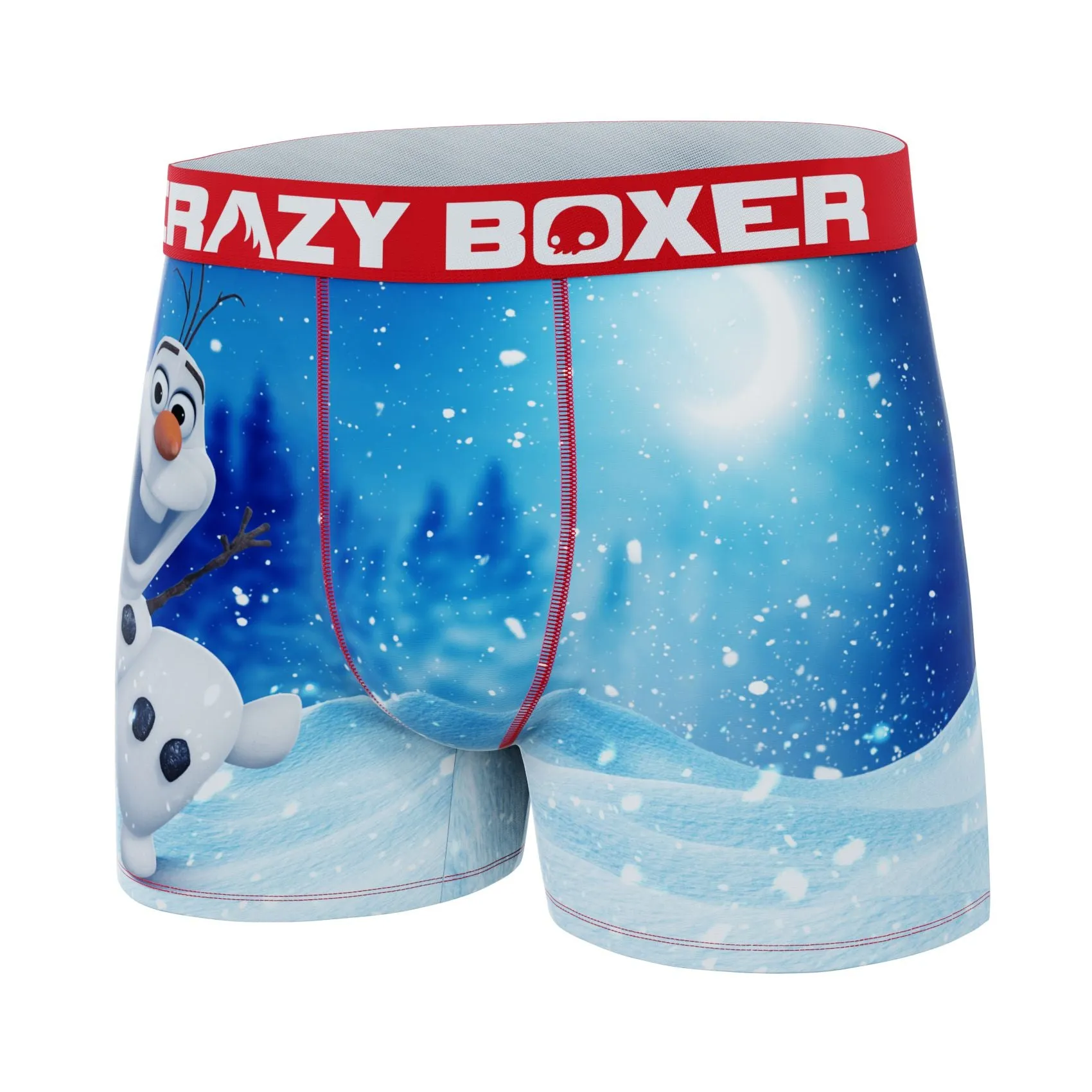 CRAZYBOXER Disney Frozen Olaf Men's Boxer Briefs (Creative Packaging)