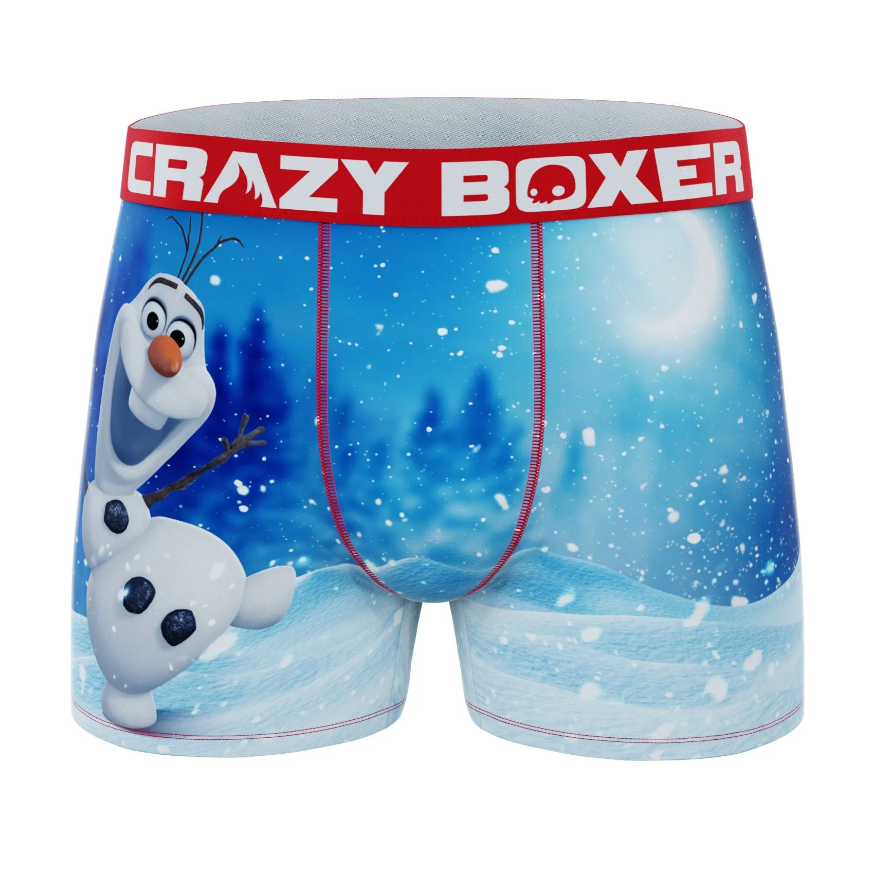 CRAZYBOXER Disney Frozen Olaf Men's Boxer Briefs (Creative Packaging)