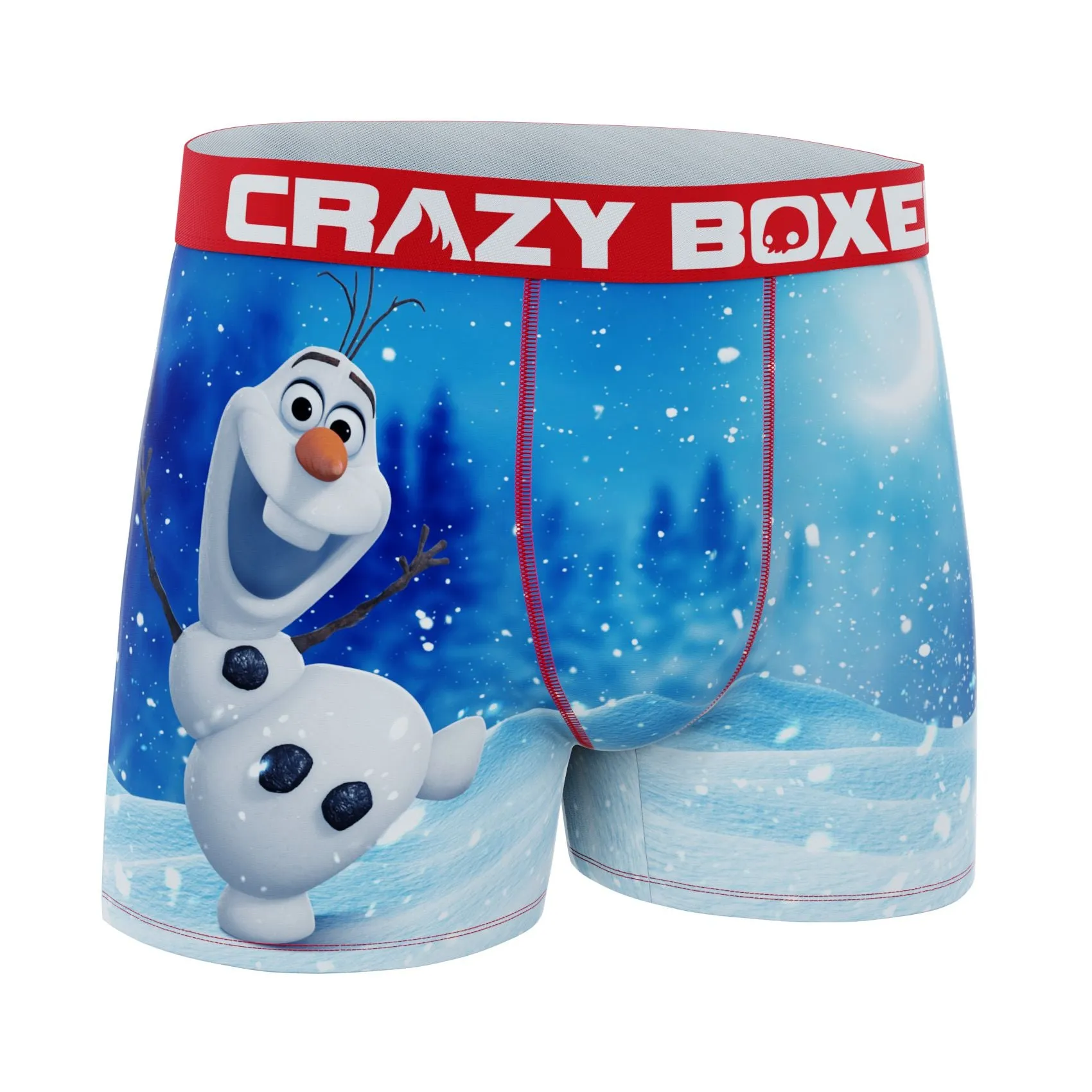 CRAZYBOXER Disney Frozen Olaf Men's Boxer Briefs (Creative Packaging)