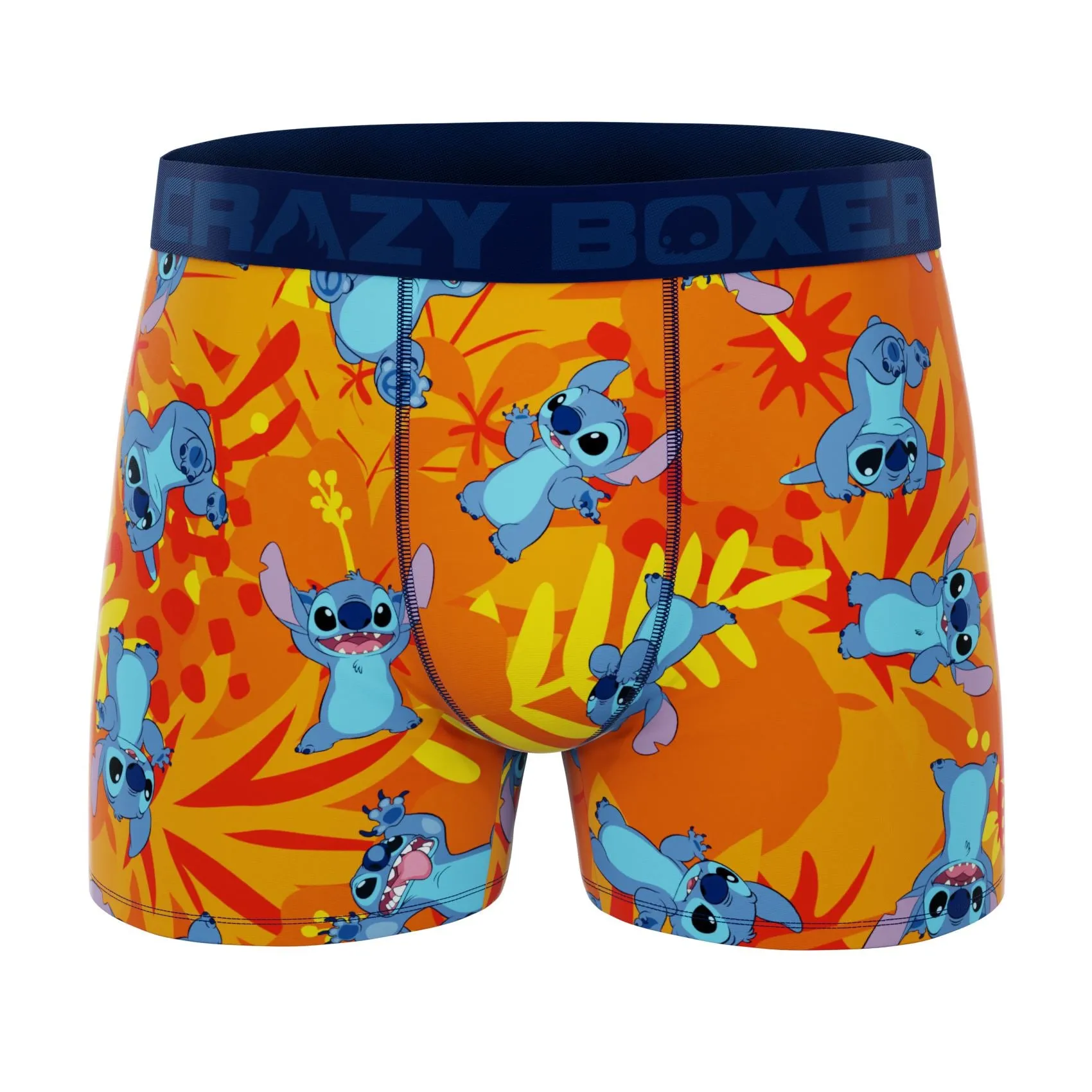 CRAZYBOXER Disney Tropical Stitch Men's Boxer Briefs (2 Pack)