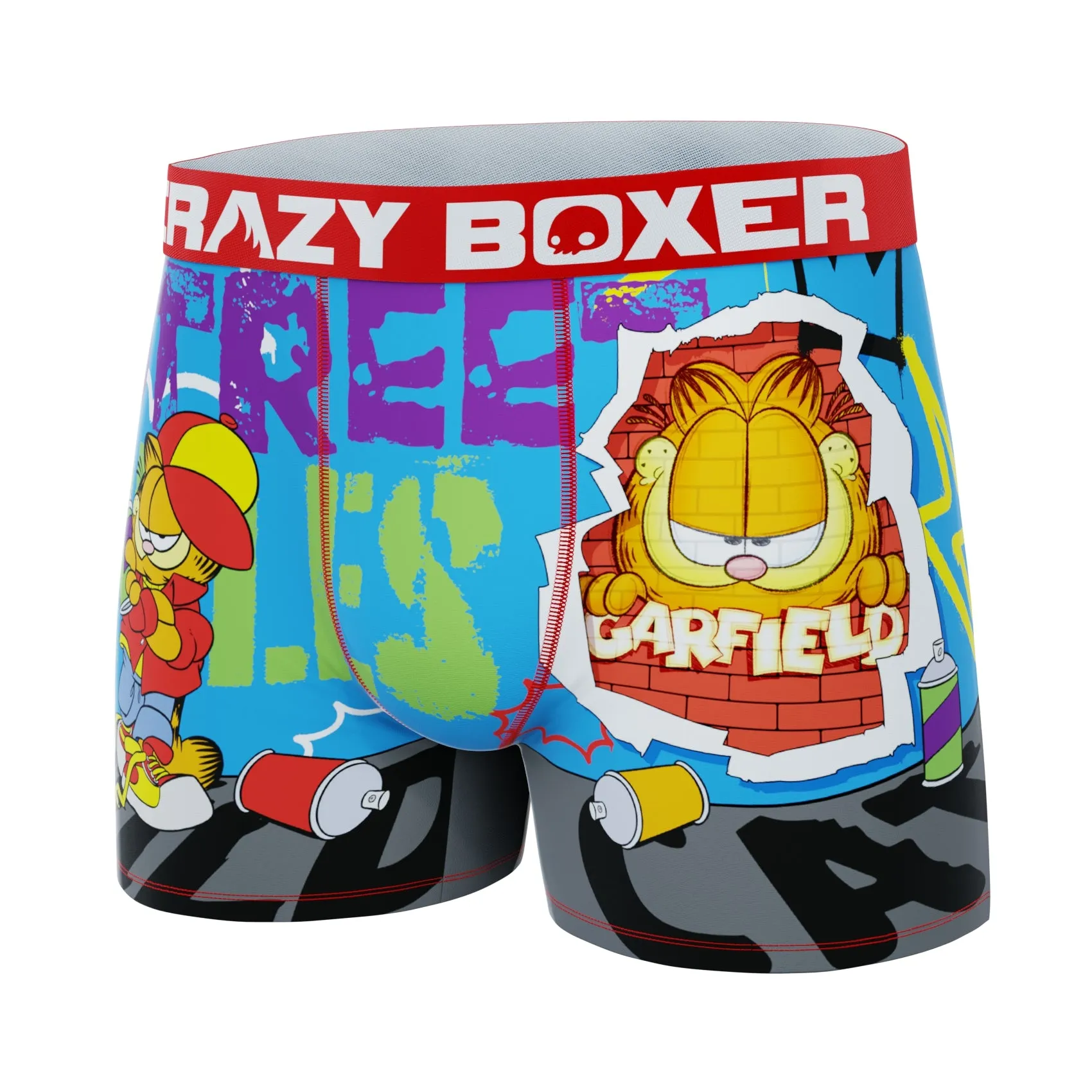 CRAZYBOXER Garfield Street Art Men's Boxer Briefs