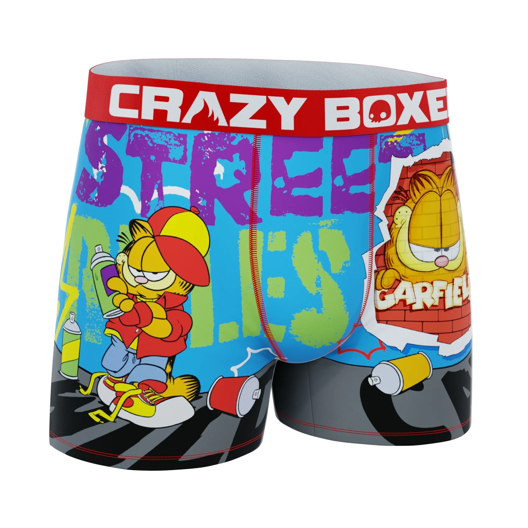 CRAZYBOXER Garfield Street Art Men's Boxer Briefs
