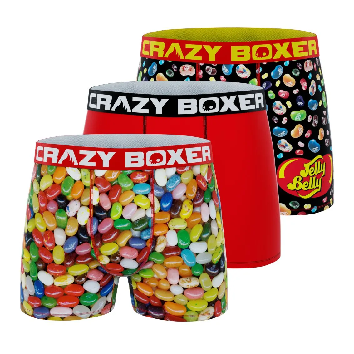 CRAZYBOXER Jelly Belly Beans Men's Boxer Briefs (3 pack)