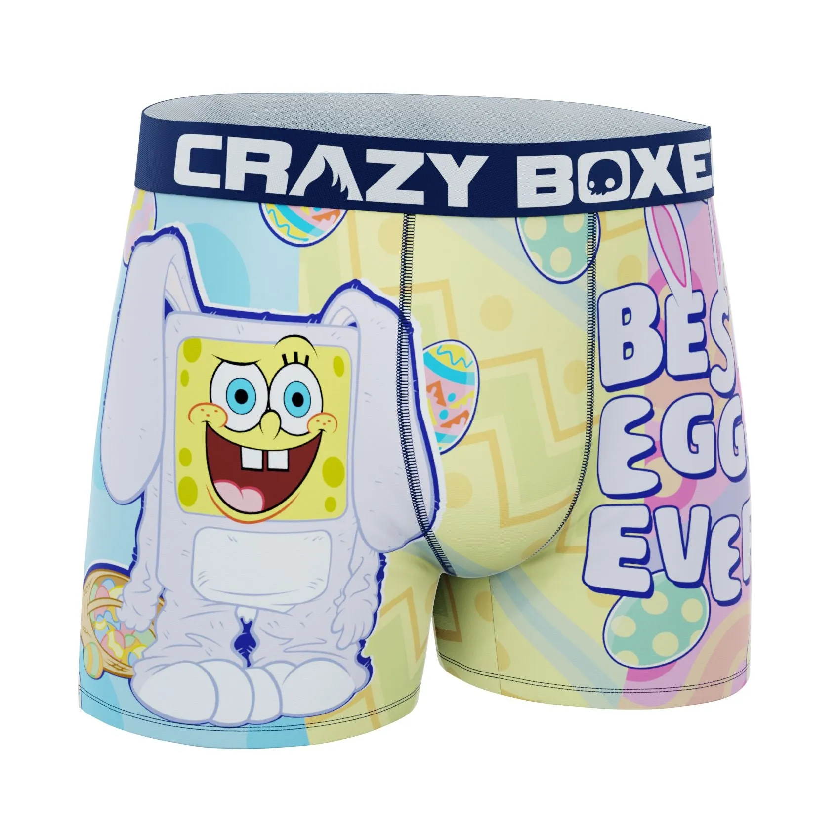 CRAZYBOXER Men's Spongebob Easter Breathable Soft Boxer Briefs