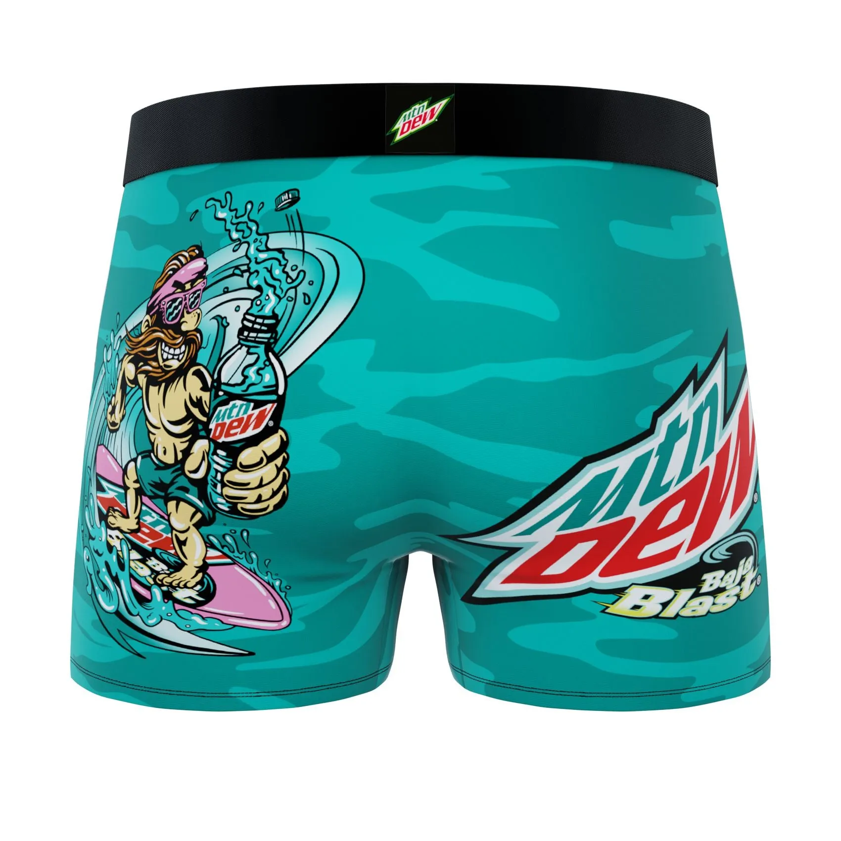 CRAZYBOXER Mountain Dew Baja Blast Men's Boxer Briefs and Socks (Creative Packaging)