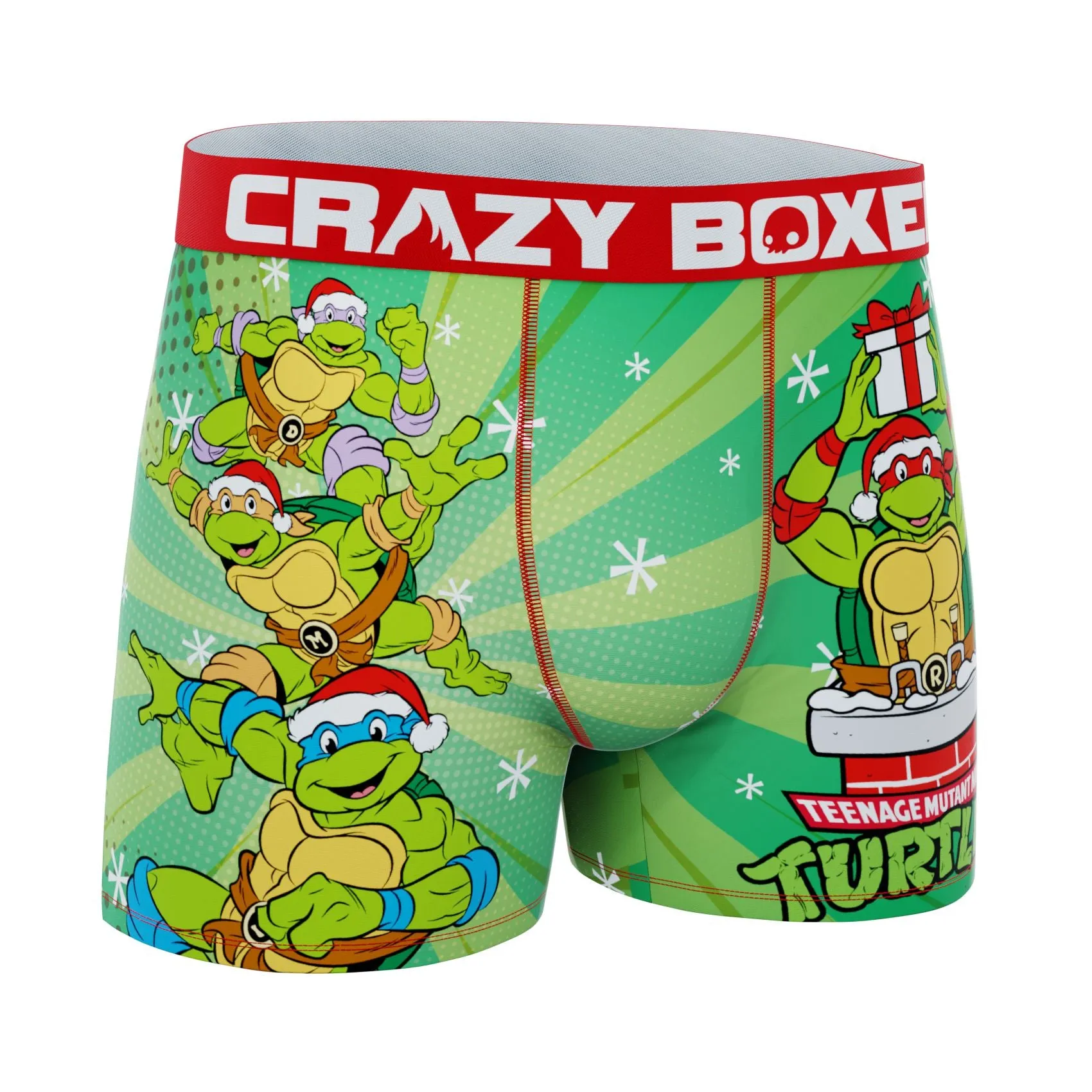 CRAZYBOXER Ninja Turtles Santa Turtles Men's Boxer Briefs