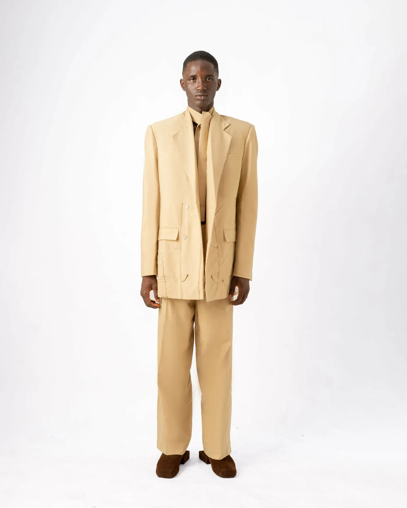 Cream Cotton Suit