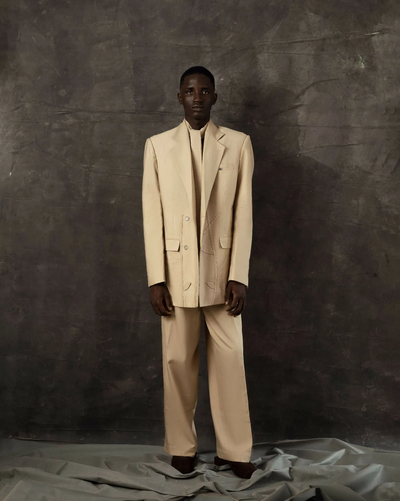Cream Cotton Suit