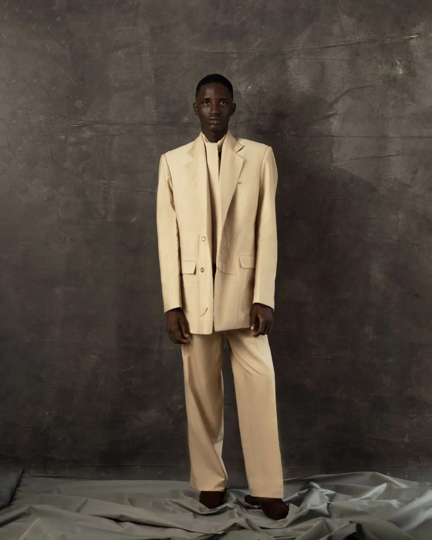 Cream Cotton Suit