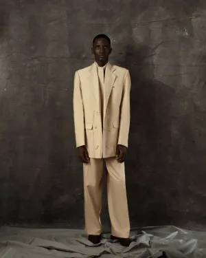 Cream Cotton Suit