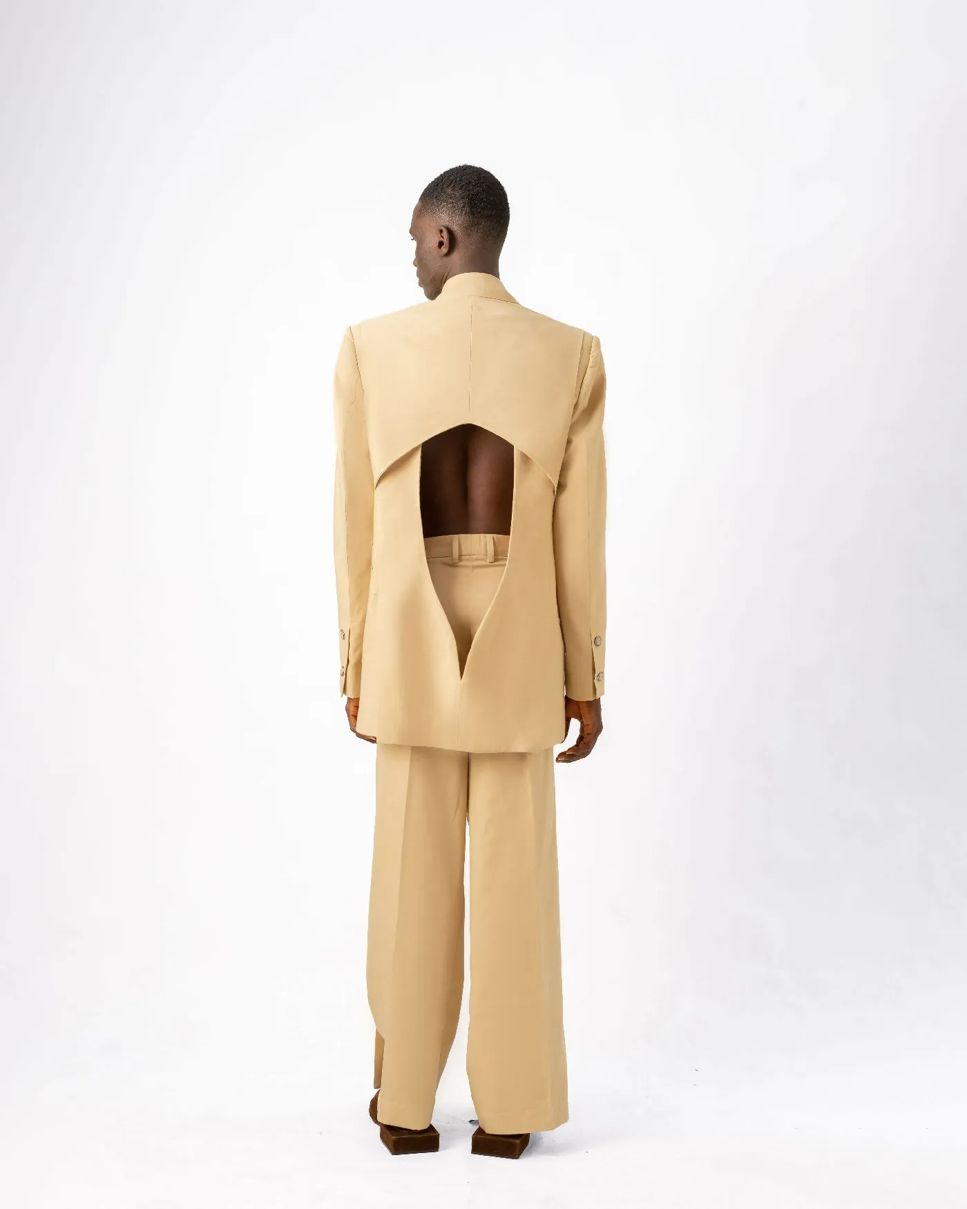 Cream Cotton Suit
