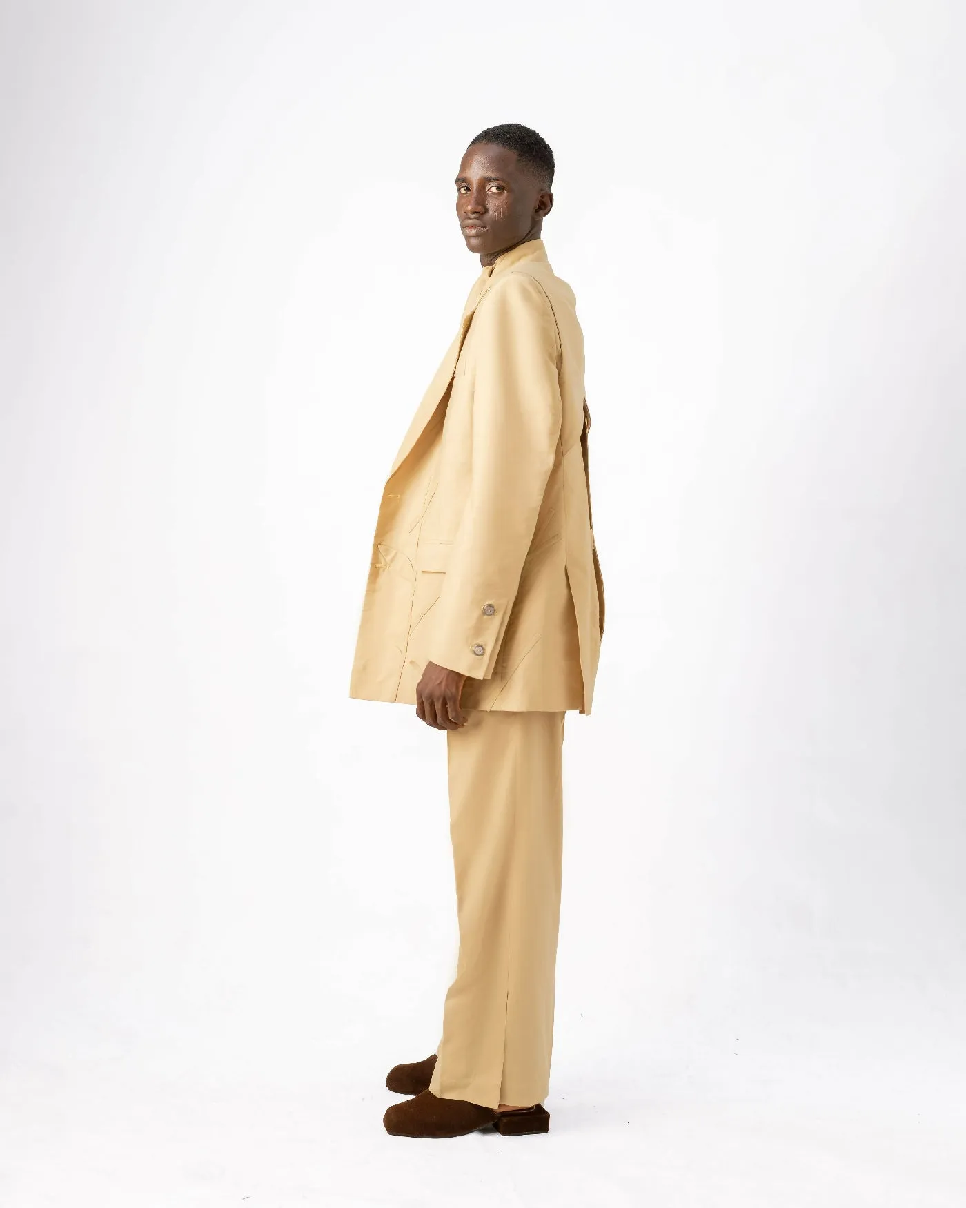 Cream Cotton Suit