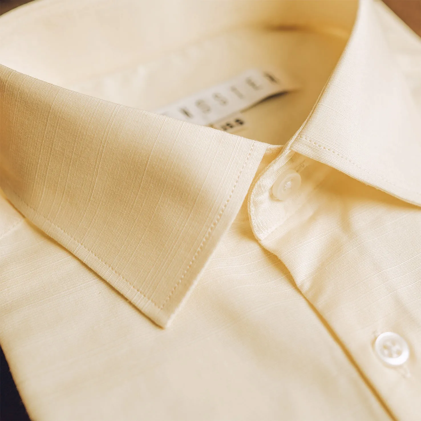 Cream Self Texture Formal Shirt