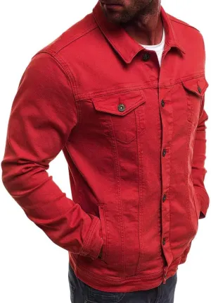 CRNTCEM Mens Casual Denim Coats Vintage Distressed Washed Moto Bike Jean Jacket Button Down Classic Trucker Denim Jackets