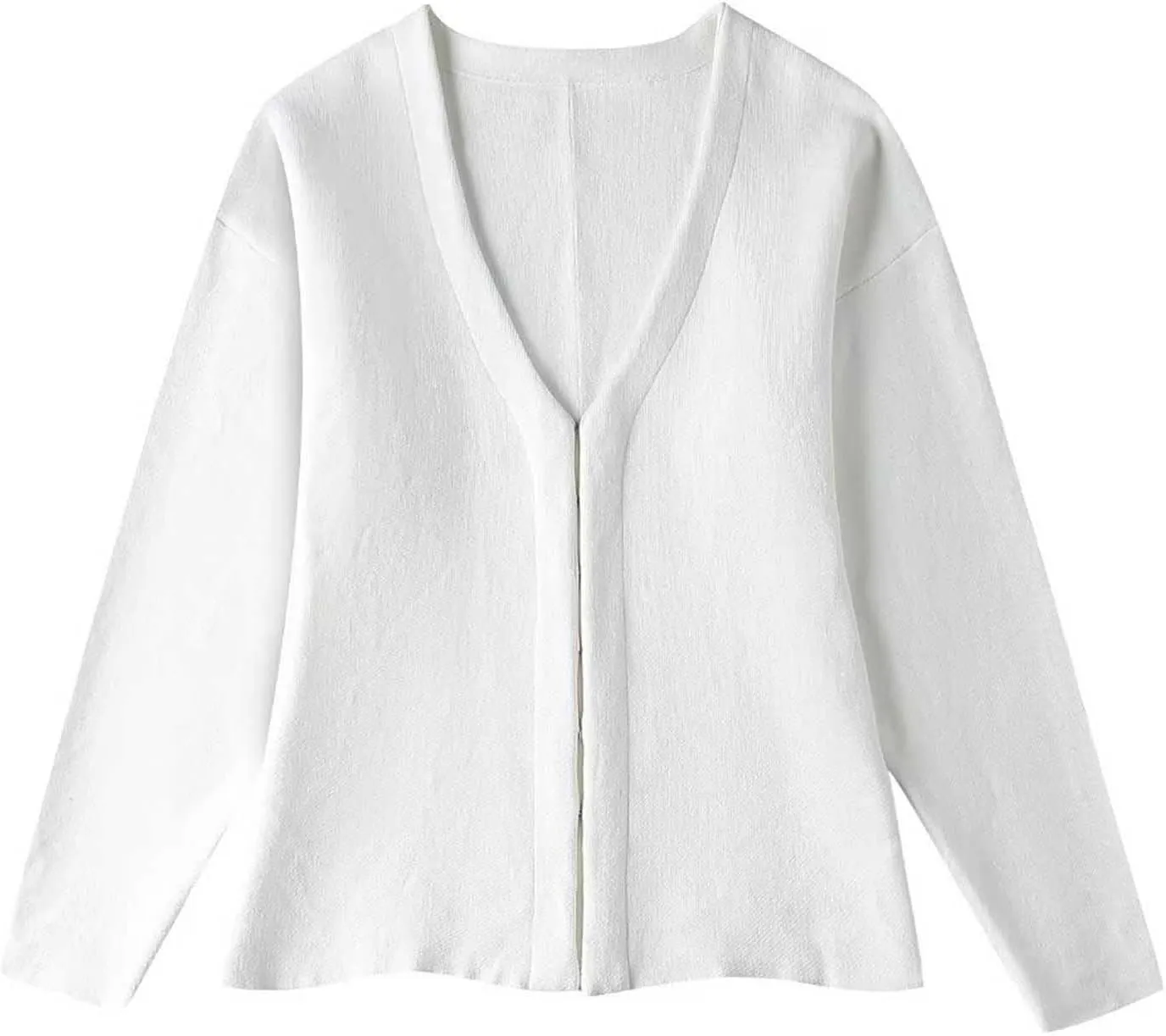 Cropped Cardigan for Women Casual Trendy Loose Fit Solid Color Knitted Jackets Lightweight Open Front Outwear Tops