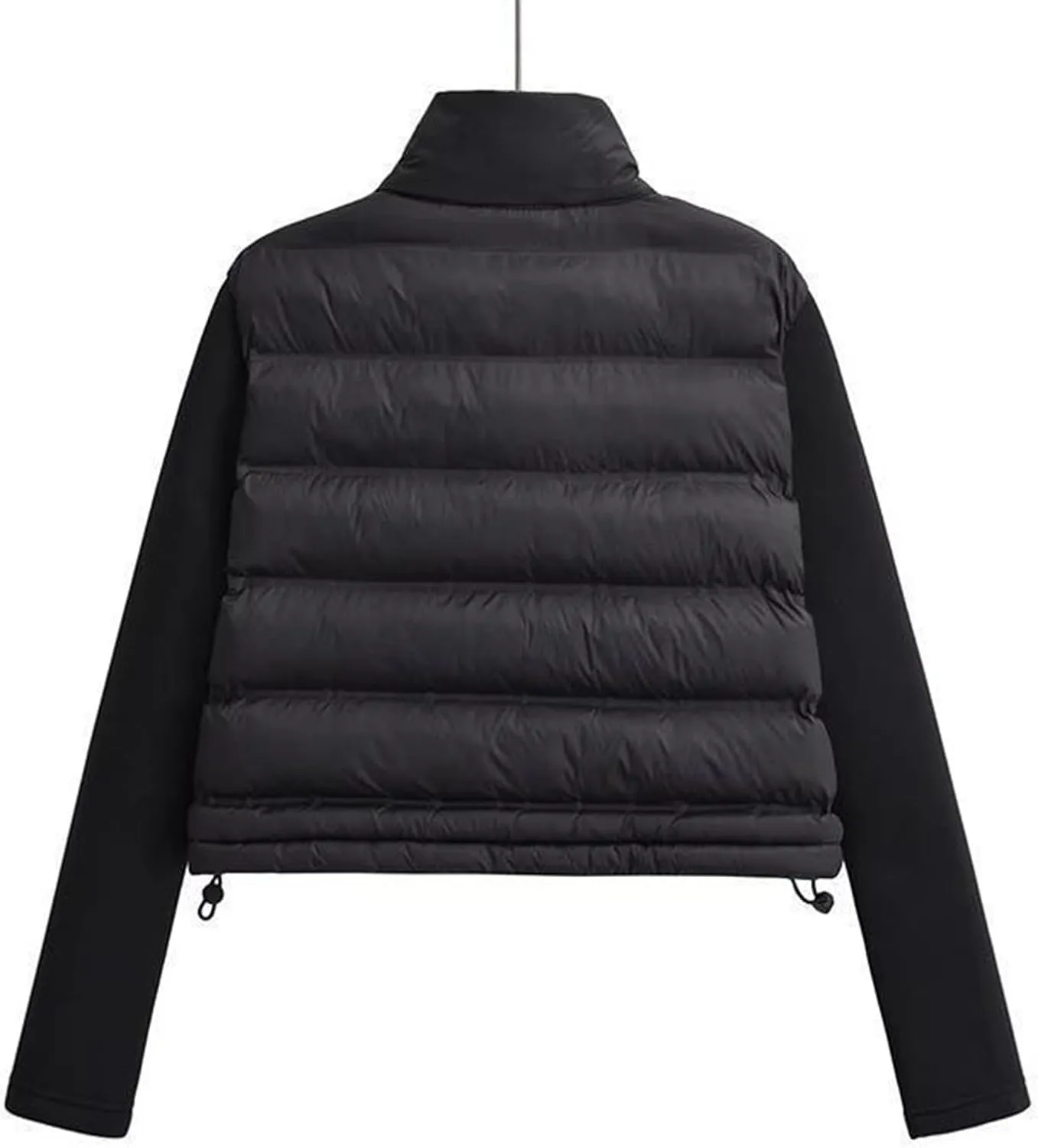 Cropped Puffer Jacket Womens Winter Quilted Packable Bomber Puffer Coats Lightweight Padded Warm Crop Down Outwear