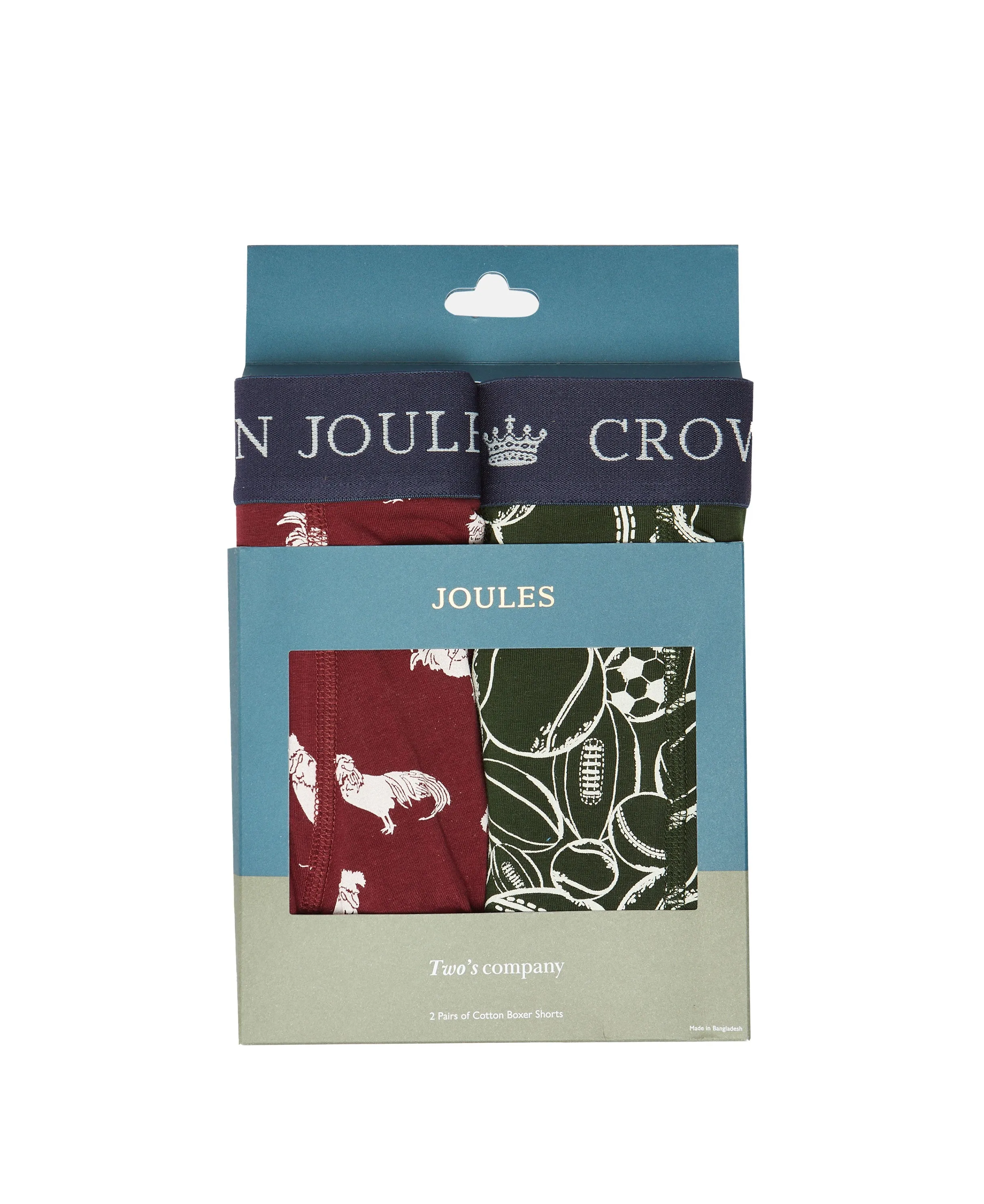 Crown Joules Cotton Boxer Briefs 2 Pack - Cock & Balls