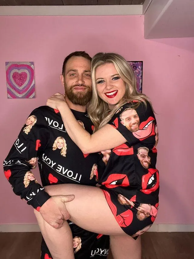 Custom Face I Love You Men's Pajamas Personalized Photo Sleepwear Sets