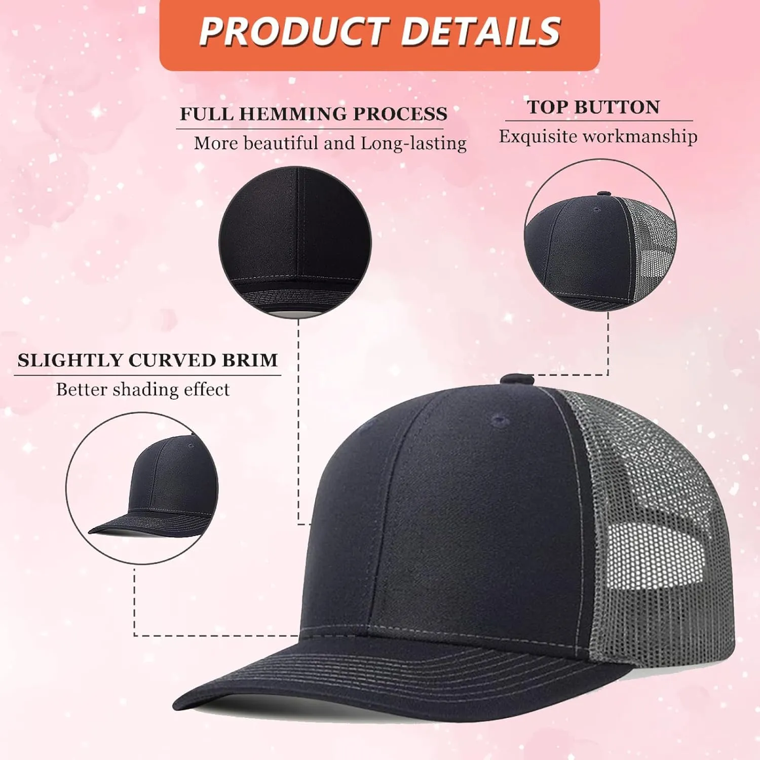 Custom Hats Bulk Custom Hats for Man Woman Personalized Hats Bulk Custom Trucker Hat Custom Hats with Text Photo Logo