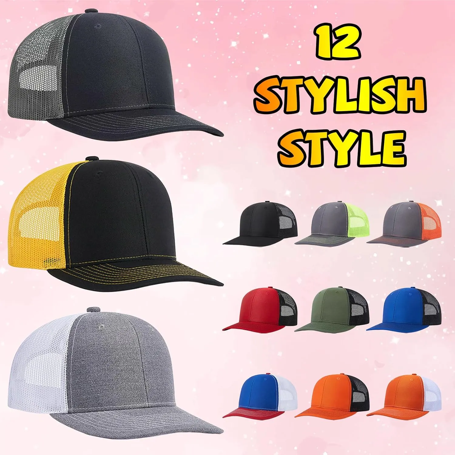 Custom Hats Bulk Custom Hats for Man Woman Personalized Hats Bulk Custom Trucker Hat Custom Hats with Text Photo Logo