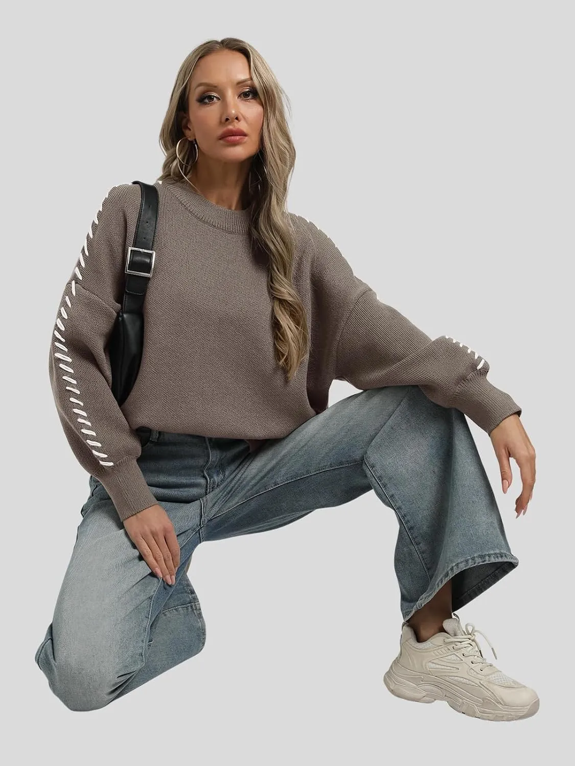CZRLHYT Women's Sweaters | Pullover Cable Knit Sweaters for Women | Pullover Sweaters for Women