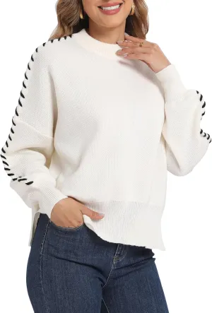 CZRLHYT Women's Sweaters | Pullover Cable Knit Sweaters for Women | Pullover Sweaters for Women