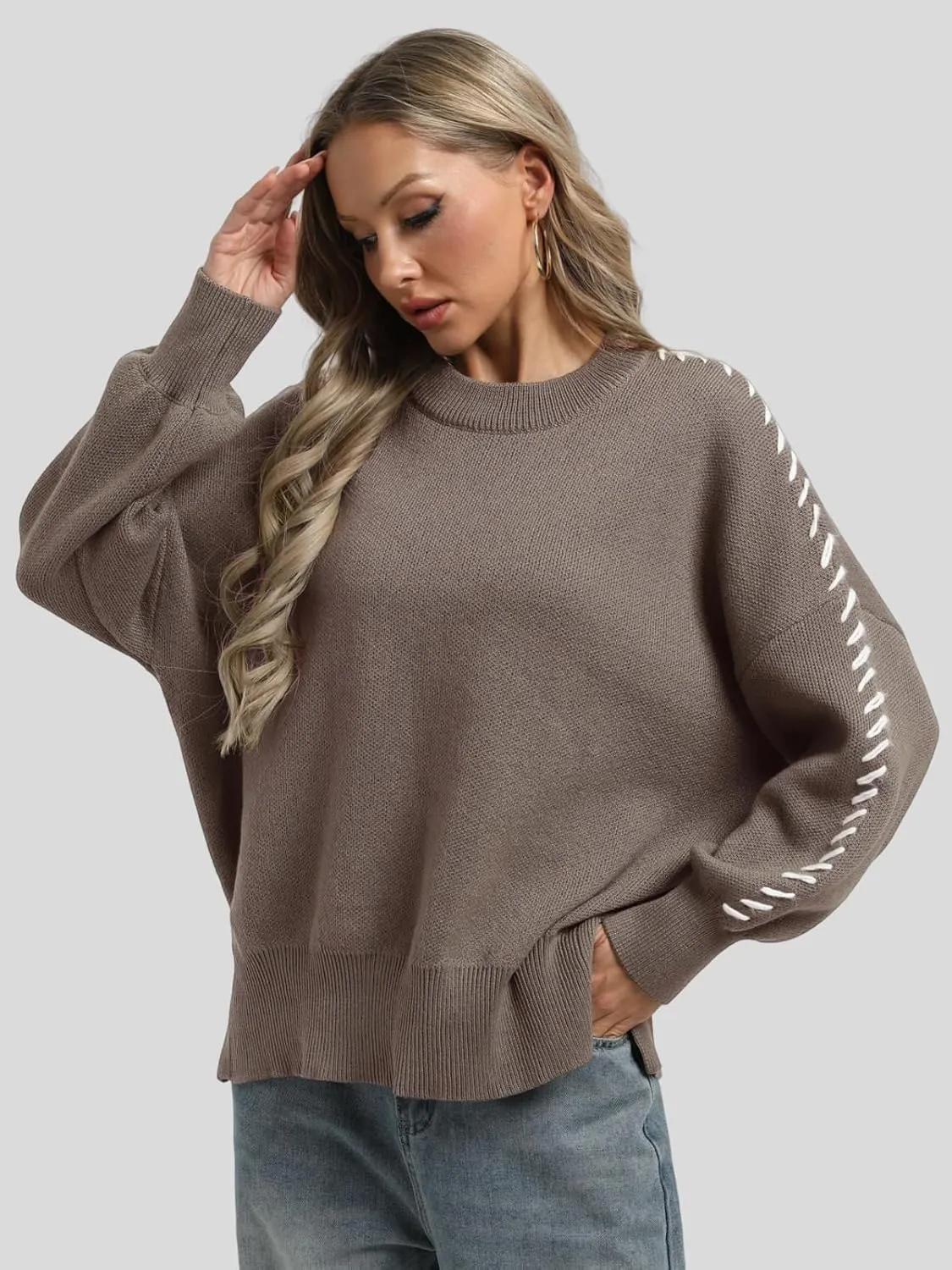 CZRLHYT Women's Sweaters | Pullover Cable Knit Sweaters for Women | Pullover Sweaters for Women