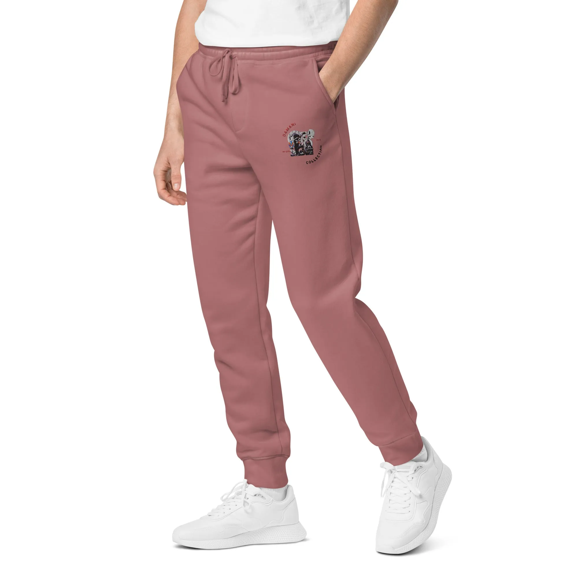 Damani Brand Abstract Moon Pigment-Dyed Sweatpants