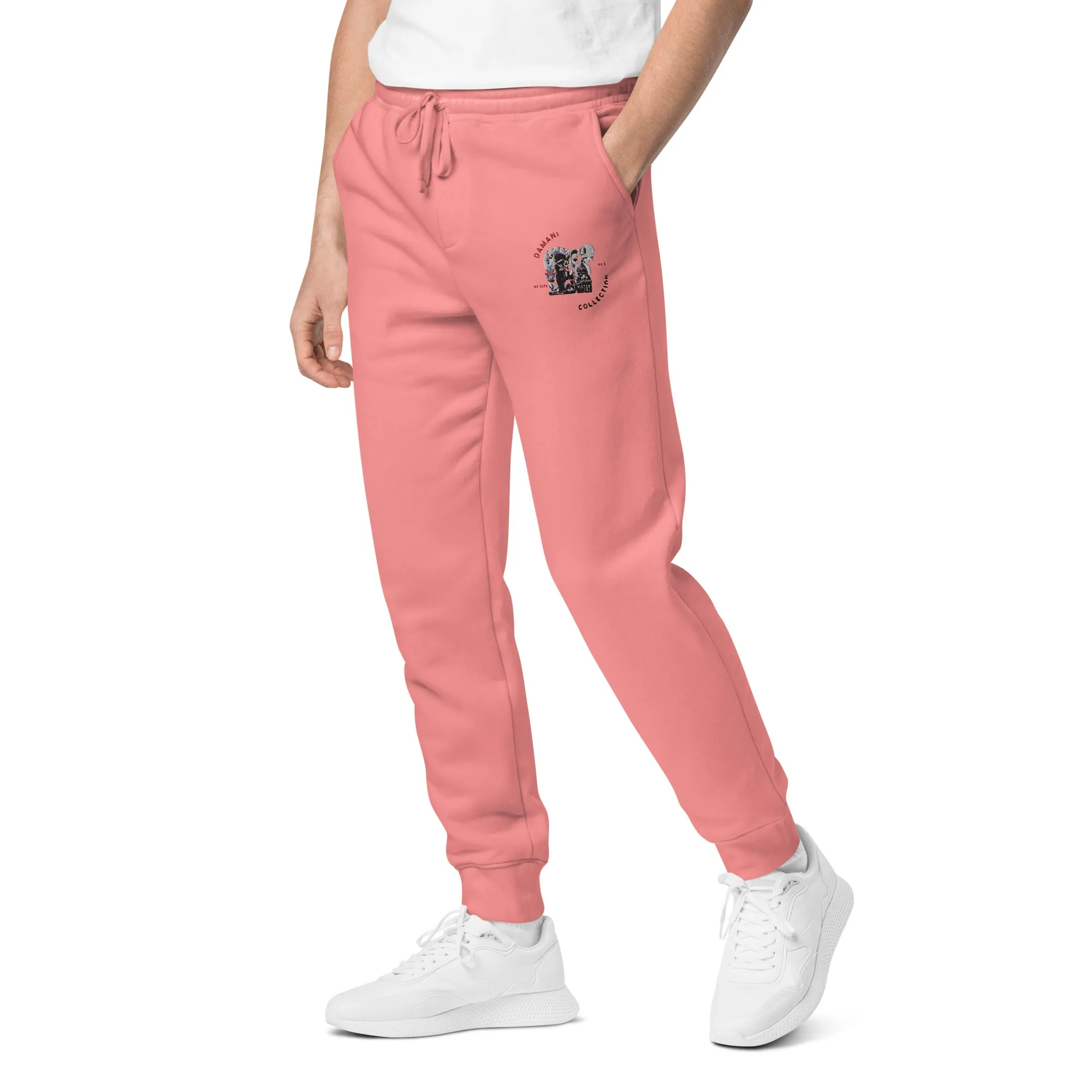 Damani Brand Abstract Moon Pigment-Dyed Sweatpants