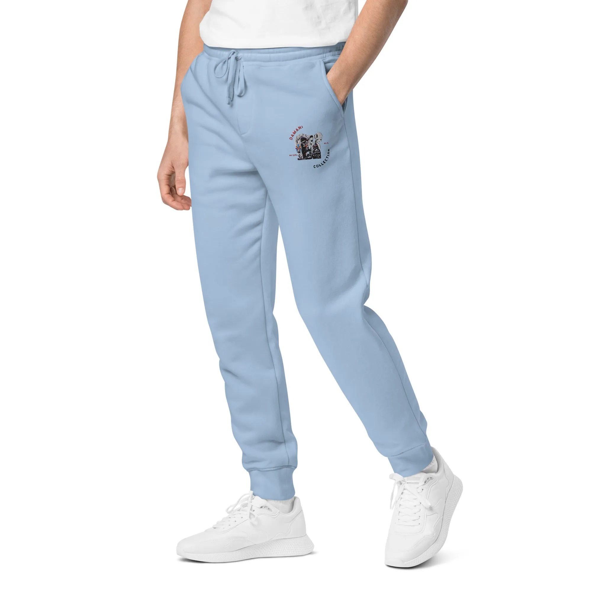 Damani Brand Abstract Moon Pigment-Dyed Sweatpants